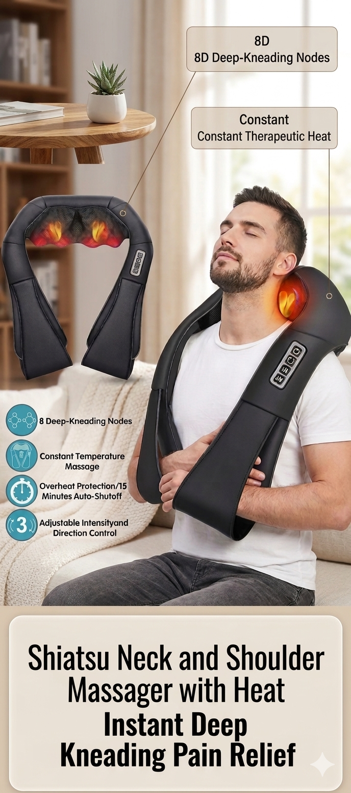 ​Shiatsu Neck and Shoulder Massager Review: Is It Worth It? (2026)